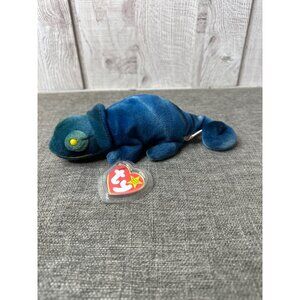Vintage 1997 Ty Beanie Baby Rainbow Dark Blue Plush Collectible Stuffed Animal